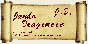 Janko Draginčić vizit kartica
